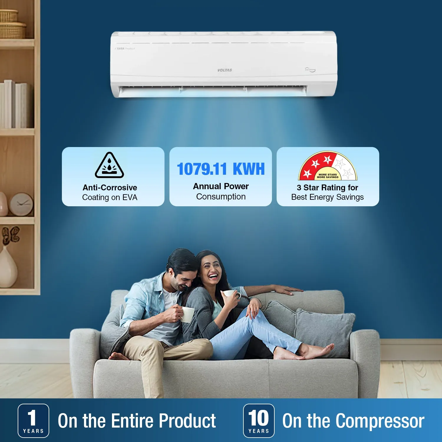 Voltas Fixed Speed Heavy Duty Split AC, 1.5 Ton, 3 star - 183 Venus Plus